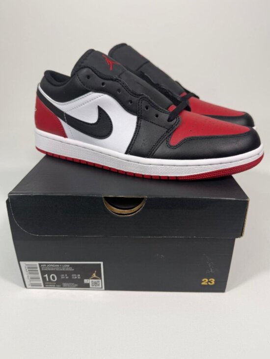 Men Air Jordan 1 Low Sneakers 10 White/Black-Varsity Red-White main image 5